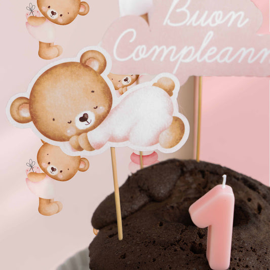 KIT COMPLEANNO FOTOGRAFICO - fondale fotografico con palloncini e cake topper