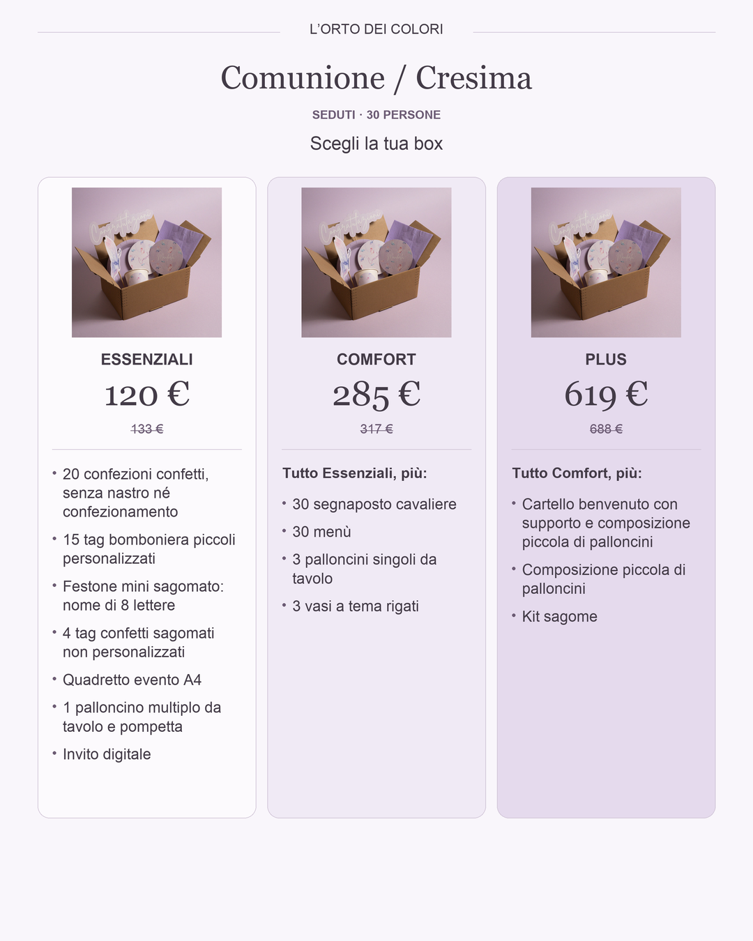 COMUNIONE / CRESIMA Seduti