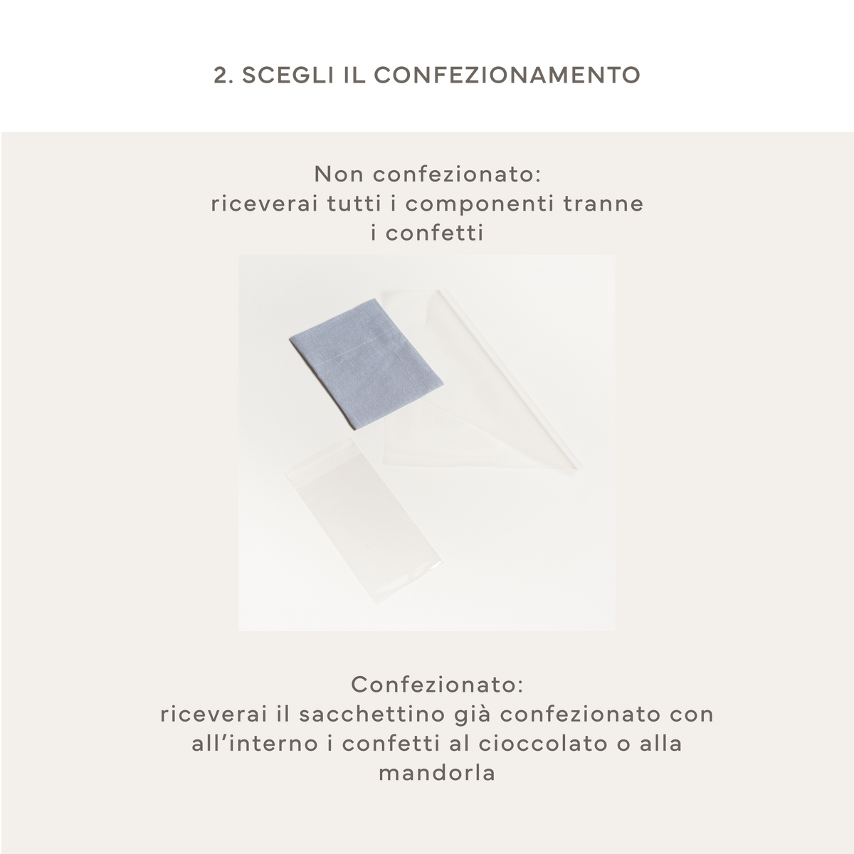 Confezione confetti in cartoncino