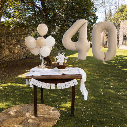 Kit decorazioni COMPLEANNO A CASA – palloncini, festone e cake topper personalizzato