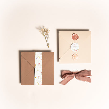 Partecipazione Quadrata con tag Fiori di Campo