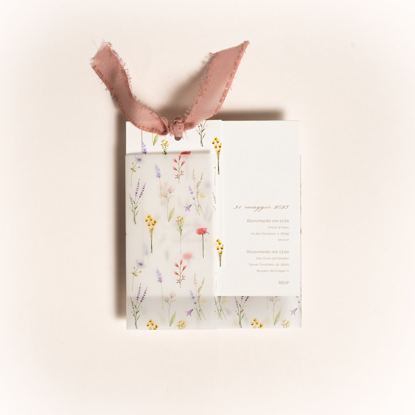 Partecipazione Quadrata con tag Fiori di Campo
