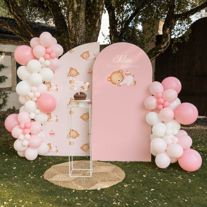 KIT COMPLEANNO FOTOGRAFICO - fondale fotografico con palloncini e cake topper