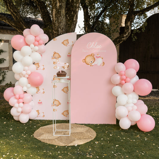 KIT COMPLEANNO FOTOGRAFICO - fondale fotografico con palloncini e cake topper