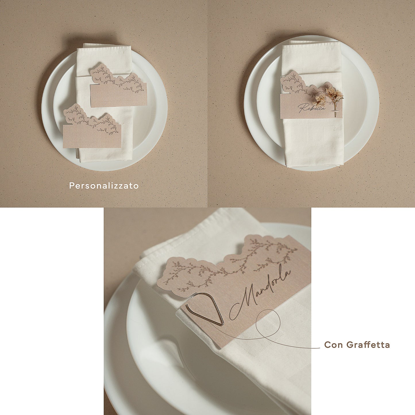 Segnaposto sagomato