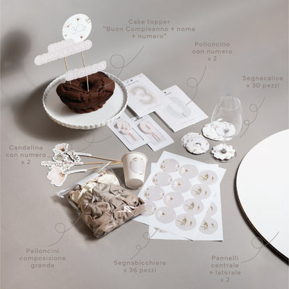 KIT COMPLEANNO ADULTI – set fotografico con palloncini e cake topper
