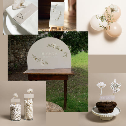 KIT BATTESIMO ESSENZIALI - angolo bomboniere - palloncini - tavola apparecchiata - decorazioni
