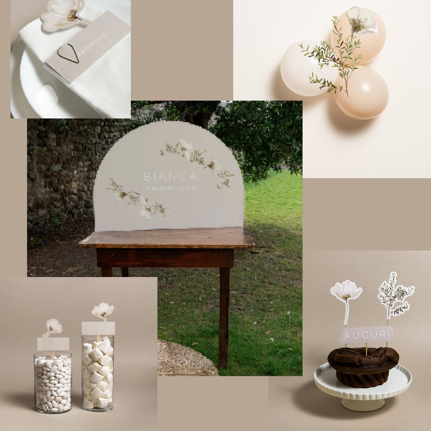 KIT BATTESIMO COMPLETO – decorazioni - allestimento tavolo- angolo bomboniere - set fotografico