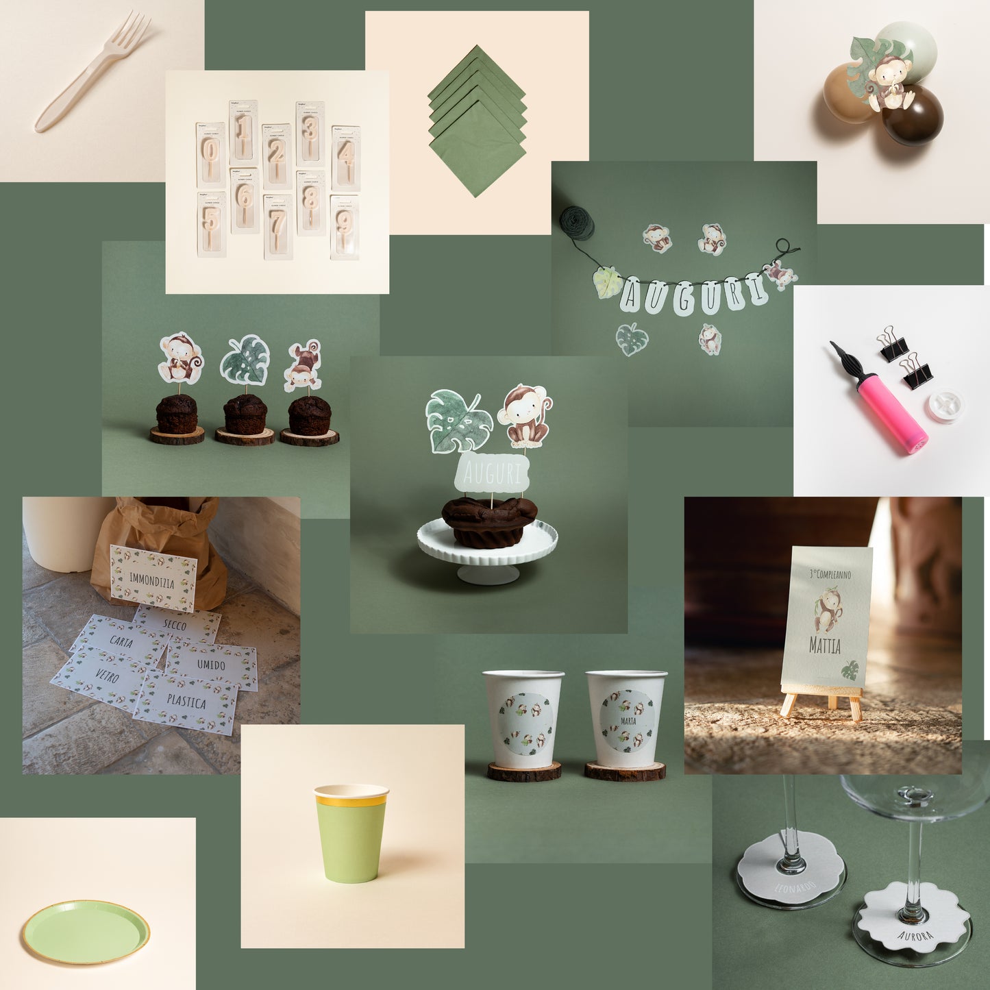 KIT COMPLEANNO BUFFET – allestimento tavolo e set fotografico