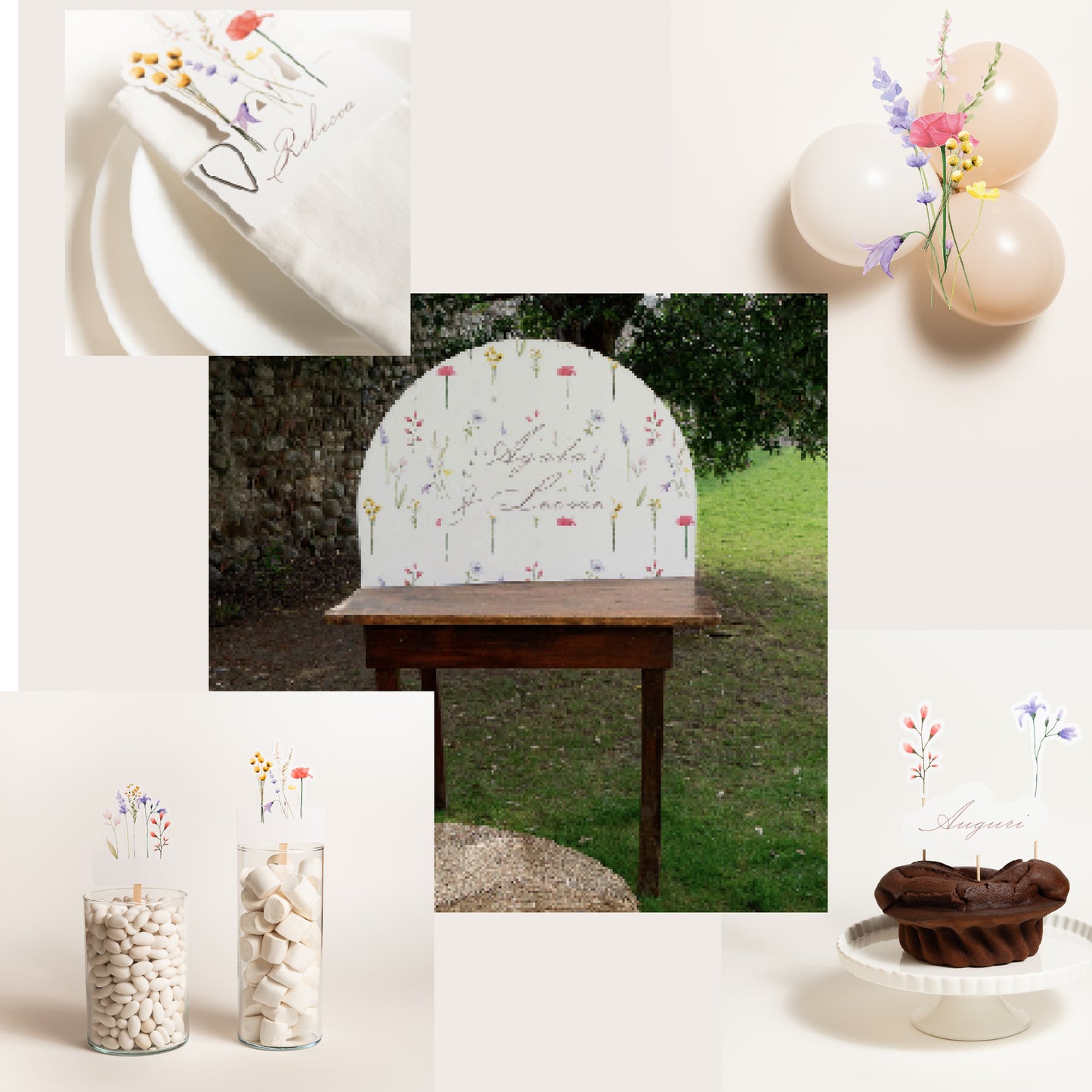 KIT BATTESIMO COMPLETO – decorazioni - allestimento tavolo- angolo bomboniere - set fotografico