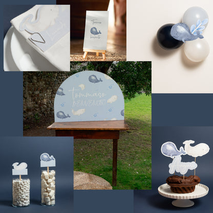 KIT BATTESIMO ESSENZIALI - angolo bomboniere - palloncini - tavola apparecchiata - decorazioni