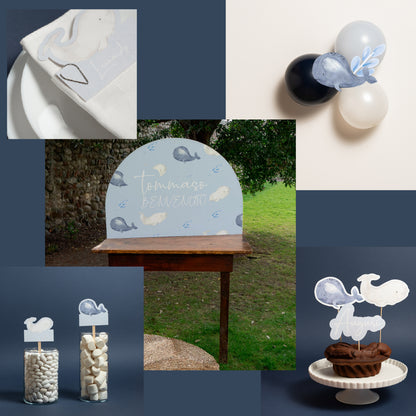 KIT BATTESIMO COMPLETO – decorazioni - allestimento tavolo- angolo bomboniere - set fotografico