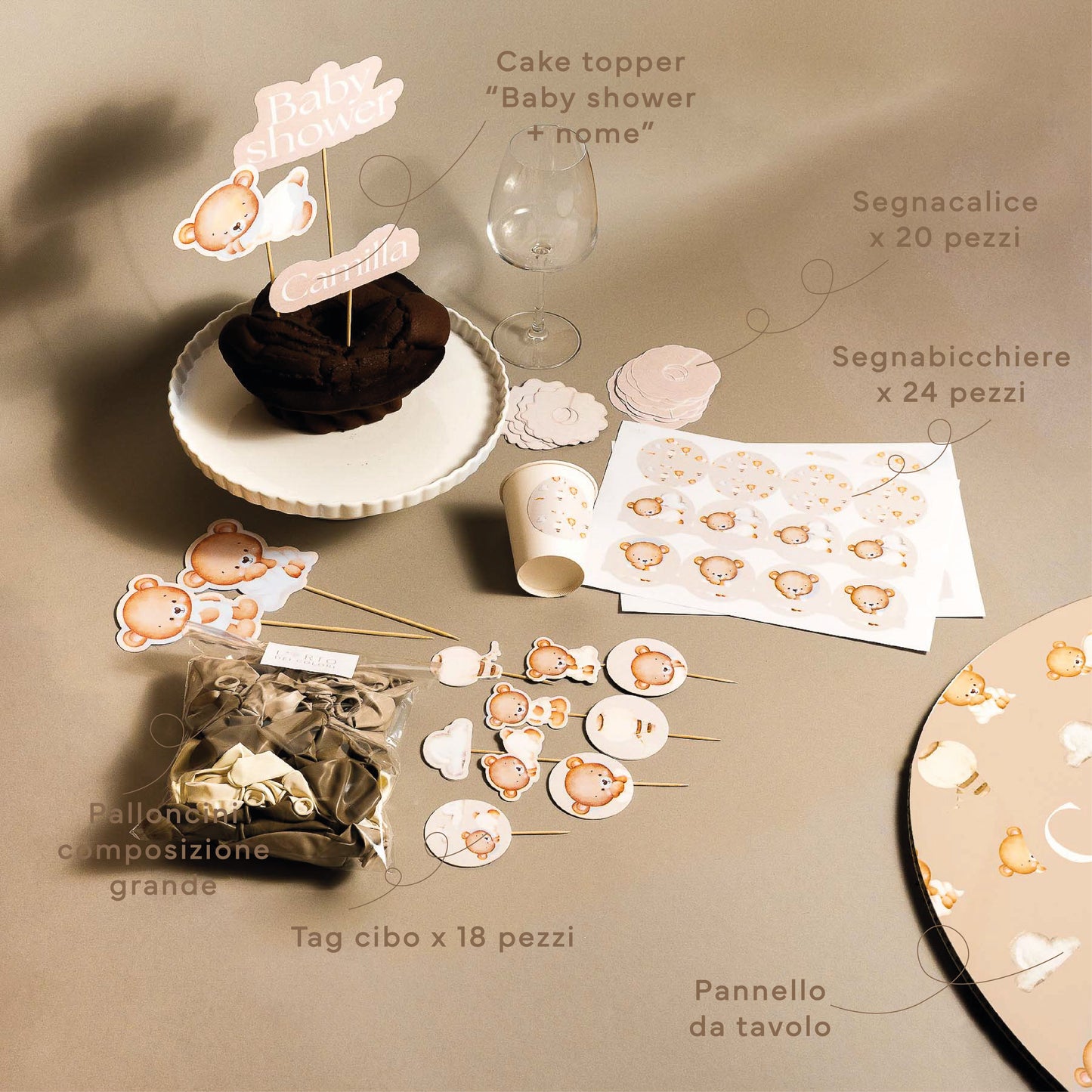 KIT BABY SHOWER – palloncini e decorazioni tavolo