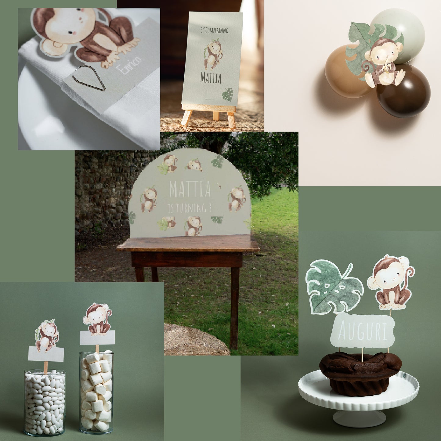 KIT BATTESIMO ESSENZIALI - angolo bomboniere - palloncini - tavola apparecchiata - decorazioni