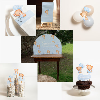 KIT BATTESIMO ESSENZIALI - angolo bomboniere - palloncini - tavola apparecchiata - decorazioni