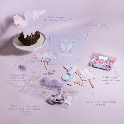 KIT BATTESIMO ESSENZIALI - angolo bomboniere - palloncini - tavola apparecchiata - decorazioni