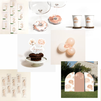 KIT COMPLEANNO ADULTI – set fotografico con palloncini e cake topper