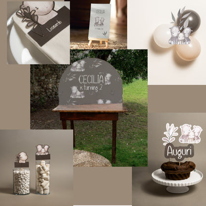 KIT BATTESIMO ESSENZIALI - angolo bomboniere - palloncini - tavola apparecchiata - decorazioni