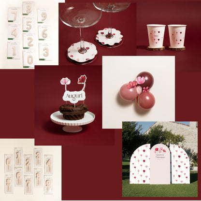 KIT COMPLEANNO ADULTI – set fotografico con palloncini e cake topper