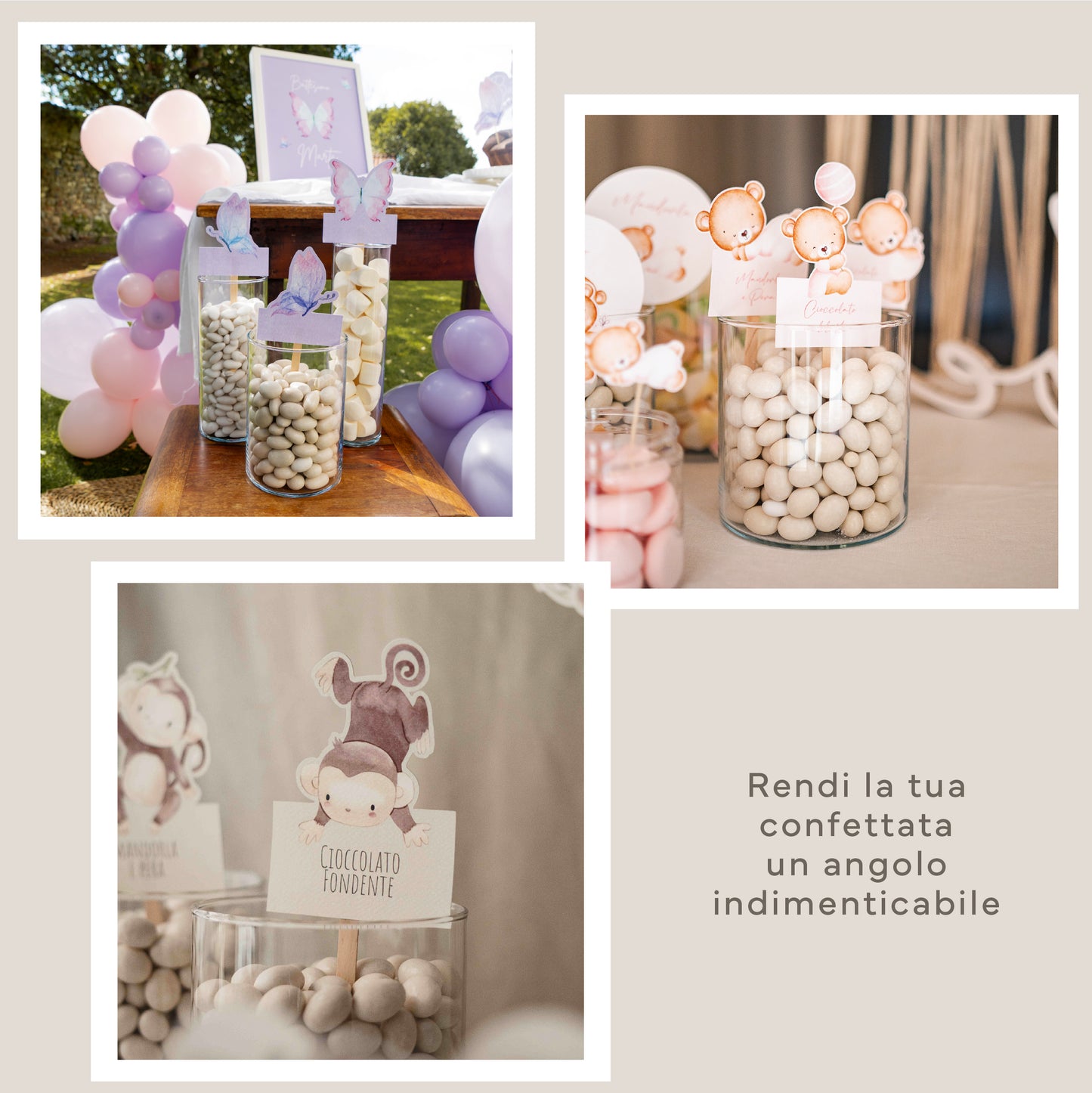 Tag confetti sagomati