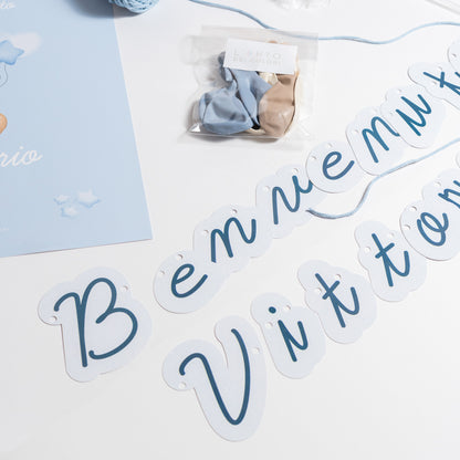 KIT BENVENUTO NEONATO – festone nascita e palloncini personalizzati