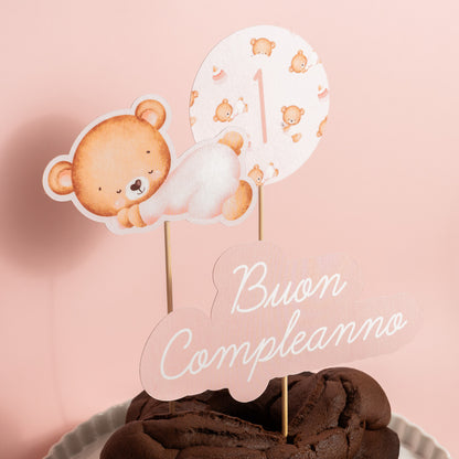 KIT COMPLEANNO FOTOGRAFICO - fondale fotografico con palloncini e cake topper