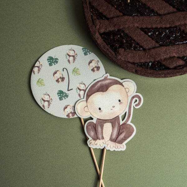 CAKE TOPPER Scimmietta - immagine 2